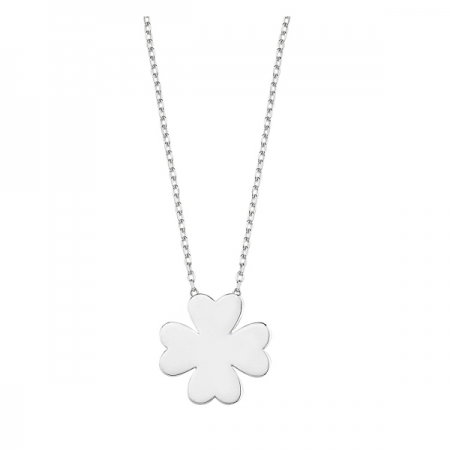 Colier argint 925 rodiat cu frunza de trifoi - Be Lucky CTU0046